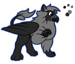 Size: 1400x1200 | Tagged: safe, artist:tartsarts, oc, oc only, oc:zephyr, beak, commission, male, opinicus, paws, reference sheet, simple background, solo, transparent background, wings
