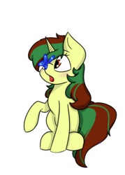 Size: 2500x3500 | Tagged: safe, artist:lunadraws, oc, oc only, oc:northern spring, butterfly, pony, unicorn, female, high res, open mouth, raised hoof, simple background, solo, surprised, transparent background