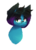 Size: 810x1140 | Tagged: safe, artist:crownedspade, oc, oc only, oc:despy, pony, bust, female, fluffy, glasses, heterochromia, mare, portrait, simple background, solo, transparent background