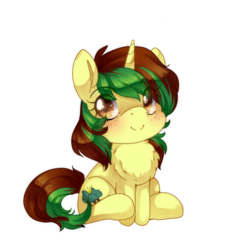 Size: 500x537 | Tagged: safe, artist:loyaldis, oc, oc only, oc:northern spring, pony, unicorn, chest fluff, cute, female, freckles, simple background, sitting, solo, transparent background
