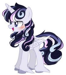 Size: 937x1072 | Tagged: safe, artist:6-fingers-lover, oc, oc only, alicorn, pony, alicorn oc, blushing, male, offspring, parent:star swirl the bearded, parent:twilight sparkle, parents:twiswirl, simple background, solo, stallion, transparent background, unshorn fetlocks