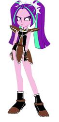 Size: 526x1080 | Tagged: safe, aria blaze, equestria girls, g4, dragon ball, dragon ball z, raditz, saiyan armor, this will end in death