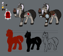 Size: 4000x3518 | Tagged: safe, artist:wwredgrave, oc, oc only, oc:nick redgrave, earth pony, pony, armor, beard, cross, cutie mark, facial hair, grave, male, ponified, reference sheet, sketch, solo, stallion