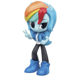 Size: 797x797 | Tagged: safe, rainbow dash, equestria girls, equestria girls series, g4, clothes, doll, equestria girls minis, irl, peace sign, photo, toy, vinyl, wingding eyes