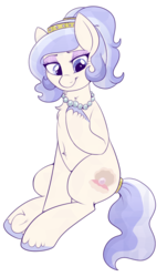 Size: 550x912 | Tagged: safe, artist:lulubell, oc, oc only, oc:opalescent pearl, crystal pony, pony, jewelry, simple background, solo, transparent background