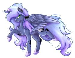 Size: 1100x850 | Tagged: safe, artist:morries123, oc, oc only, oc:misty, alicorn, pony, female, mare, offspring, parent:princess luna, raised hoof, raised leg, simple background, solo, transparent background