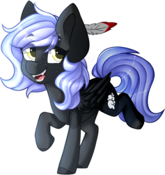 Size: 1340x1415 | Tagged: safe, artist:dustyonyx, oc, oc only, oc:cloudy night, pony, open mouth, simple background, solo, transparent background