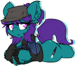 Size: 1691x1495 | Tagged: safe, artist:bbsartboutique, oc, oc only, earth pony, pony, chest fluff, cutie mark, ear fluff, glasses, hat, simple background, solo, transparent background