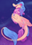 Size: 638x880 | Tagged: safe, artist:bananasmores, pinkie pie, princess skystar, seapony (g4), g4, my little pony: the movie, bubble, duo, female, hug, lesbian, seaponified, seapony pinkie pie, ship:skypie, shipping, species swap, swimming, underwater