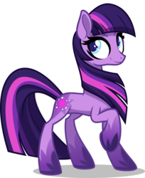 Size: 5000x6134 | Tagged: safe, artist:orin331, twilight sparkle, earth pony, pony, g4, absurd resolution, concave belly, cutie mark, earth pony twilight, eyebrows, eyelashes, female, g5 concept leak style, g5 concept leaks, purple eyes, raised hoof, simple background, slender, smiling, solo, thin, transparent background, twilight sparkle (g5 concept leak), vector