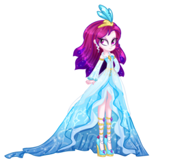 Size: 2160x2032 | Tagged: safe, artist:gihhbloonde, queen novo, equestria girls, g4, my little pony: the movie, clothes, dress, equestria girls-ified, female, high heels, high res, shoes, simple background, smiling, solo, transparent background
