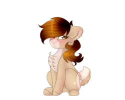 Size: 5000x4000 | Tagged: safe, artist:doux-ameri, oc, oc only, oc:lany, deer pony, original species, absurd resolution, chest fluff, simple background, sitting, solo, transparent background