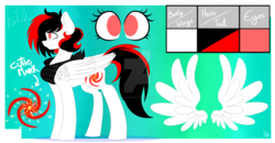Size: 1599x834 | Tagged: safe, artist:bl--blacklight, oc, oc only, oc:litch, pegasus, pony, female, mare, reference sheet, solo