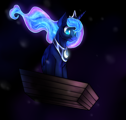 Size: 2074x1966 | Tagged: dead source, safe, artist:not-ordinary-pony, princess luna, alicorn, pony, g4, boat, female, mare, sitting, solo