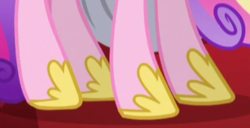 Size: 305x156 | Tagged: safe, screencap, princess cadance, alicorn, pony, g4, princess spike, cropped, female, hoof shoes, hooves, legs, mare, pictures of legs, solo