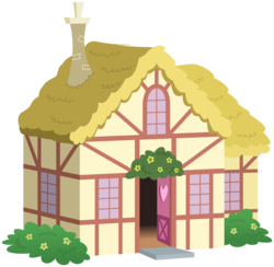 Size: 5000x4879 | Tagged: safe, artist:php11, g4, .svg available, absurd resolution, background house, building, house, no pony, open door, original vector, ponyville, resource, simple background, transparent background, vector
