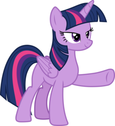 Size: 6033x6588 | Tagged: safe, artist:frownfactory, twilight sparkle, alicorn, pony, g4, once upon a zeppelin, .svg available, absurd resolution, female, horn, lidded eyes, mare, missing cutie mark, pointing, simple background, solo, svg, transparent background, twilight sparkle (alicorn), vector, wings