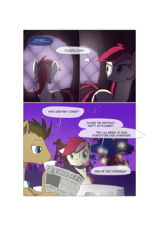 Size: 3541x5016 | Tagged: safe, artist:gashiboka, doctor whooves, roseluck, time turner, earth pony, pony, comic:recall the time of no return, g4, comic, golden oaks library, implied generation 5, ponyville