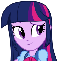 Size: 942x993 | Tagged: safe, artist:thebarsection, twilight sparkle, equestria girls, g4, clothes, cute, female, looking away, simple background, smiling, solo, transparent background, twiabetes, twilight sparkle (alicorn)