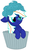 Size: 418x705 | Tagged: safe, artist:miikanism, edit, oc, oc only, oc:electric blue, pegasus, pony, base used, cream, cupcake, floppy ears, food, frosting, micro, simple background, solo, sprinkles, surprised, white background