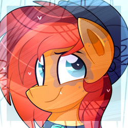 Size: 400x400 | Tagged: safe, artist:lynchristina, oc, oc only, pony, bust, commission, heart eyes, portrait, solo, wingding eyes