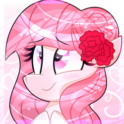 Size: 400x400 | Tagged: safe, artist:lynchristina, oc, oc only, pony, bust, commission, heart eyes, portrait, solo, wingding eyes