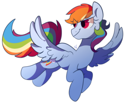 Size: 1649x1344 | Tagged: safe, artist:sfcrazy, rainbow dash, pegasus, pony, g4, eye clipping through hair, female, flying, mare, simple background, solo, spread wings, transparent background, transparent mane, wings