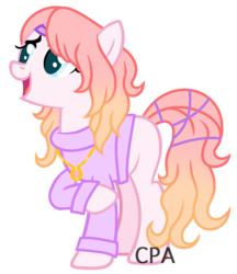 Size: 912x1054 | Tagged: safe, artist:cindystarlight, oc, oc only, oc:pink light, earth pony, pony, clothes, female, mare, shirt, simple background, solo, transparent background
