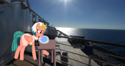 Size: 2569x1353 | Tagged: safe, artist:oceanrailroader, somnambula, g4, irl, photo, ponies in real life, quality, tongue out