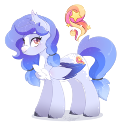 Size: 1600x1656 | Tagged: safe, artist:pvrii, oc, oc only, oc:galatea charm, pegasus, pony, chest fluff, female, mare, nose piercing, piercing, simple background, smiling, solo, transparent background