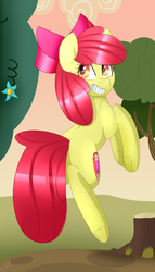 Size: 2000x3500 | Tagged: safe, artist:0cream-puff0, apple bloom, earth pony, pony, g4, female, high res, solo, tree