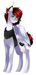 Size: 1861x3835 | Tagged: safe, artist:dazeyruch, oc, oc only, oc:fluffles, pegasus, pony, clothes, female, mare, scarf, simple background, solo, transparent background