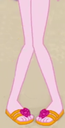 Size: 166x327 | Tagged: safe, edit, edited screencap, pinkie pie, equestria girls, equestria girls specials, g4, my little pony equestria girls: better together, my little pony equestria girls: forgotten friendship, cropped, feet, foot focus, legs, pictures of legs, sandals, solo