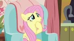 Size: 1280x720 | Tagged: safe, screencap, fluttershy, pony, discordant harmony, g4, couch, female, mare, solo