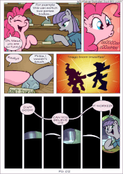 Size: 565x800 | Tagged: safe, artist:whateverbender, maud pie, pinkie pie, oc, earth pony, pony, art pack:motherbuckers', comic:you maud bro, g4, animated, body swap, clothes, comic, female, frame by frame, mare, squigglevision