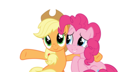 Size: 5120x2880 | Tagged: safe, artist:sinkbon, screencap, applejack, pinkie pie, earth pony, pony, g4, hearthbreakers, .ai available, duo, female, high res, simple background, transparent background, vector