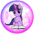 Size: 2539x2539 | Tagged: safe, artist:flamevulture17, twilight sparkle, alicorn, pony, g4, book, cute, female, high res, looking at you, mare, orb, prone, solo, twilight sparkle (alicorn)