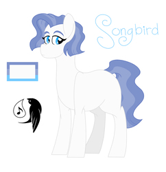 Size: 1287x1327 | Tagged: safe, artist:patchworkpupper, oc, oc only, oc:songbird, earth pony, pony, female, mare, offspring, parent:fluttershy, parent:prince blueblood, parents:blueshy, simple background, solo, white background