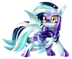 Size: 1024x839 | Tagged: safe, artist:centchi, oc, oc only, oc:wistful galaxy, bat pony, pony, female, mare, night guard, simple background, solo, transparent background, watermark