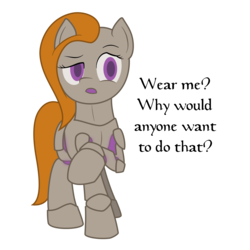 Size: 1500x1500 | Tagged: safe, artist:lucern, oc, oc only, oc:argent charge, armor pony, object pony, original species, armor, dialogue, female, ponified, raised hoof, simple background, solo, transparent background, unamused, vector