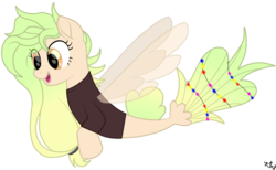 Size: 1105x680 | Tagged: safe, artist:14sweettooth, oc, oc only, seapony (g4), christmas, christmas lights, clothes, female, holiday, shirt, simple background, solo, transparent background