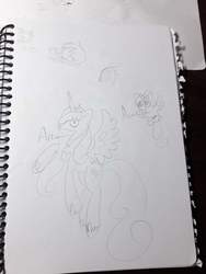 Size: 1536x2048 | Tagged: safe, princess cadance, princess flurry heart, g4, female, solo, traditional art