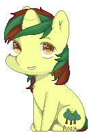 Size: 131x197 | Tagged: safe, artist:anfytamin, oc, oc only, oc:northern spring, pony, unicorn, big horn, female, horn, pixel art, solo