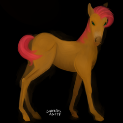 Size: 500x500 | Tagged: safe, artist:badzerg, babs seed, horse, g4, female, hoers, solo