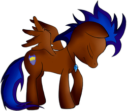 Size: 1335x1176 | Tagged: safe, artist:dino, oc, oc only, oc:nimble wing, pegasus, pony, eyes closed, injured, injured wing, jewelry, male, necklace, solo