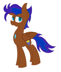 Size: 1200x1415 | Tagged: safe, artist:bluey, artist:miroslav46, oc, oc only, oc:nimble wing, pegasus, pony, jewelry, male, necklace, simple background, smug, solo, white background
