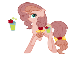 Size: 1566x1206 | Tagged: safe, artist:theapplebeauty, oc, oc only, oc:sugar sweet butter, pony, unicorn, female, mare, offspring, parent:big macintosh, parent:sugar belle, parents:sugarmac, simple background, solo, transparent background