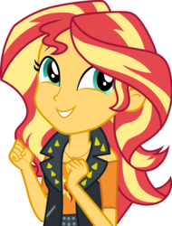 Size: 3000x3942 | Tagged: safe, artist:cloudy glow, sunset shimmer, a fine line, equestria girls, g4, my little pony equestria girls: better together, .ai available, clothes, cute, female, geode of empathy, happy, high res, shimmerbetes, shirt, simple background, smiling, solo, transparent background, vector