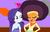 Size: 1980x1280 | Tagged: safe, edit, editor:ktd1993, rarity, saffron masala, equestria girls, g4, afro, female, hand on hip, heart, lesbian, question mark, raffron, shipping