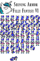 Size: 256x384 | Tagged: safe, artist:akumath, artist:rydelfox, shining armor, g4, bust, filly fantasy vi, final fantasy, final fantasy vi, pixel art, portrait, sprite, sprite sheet